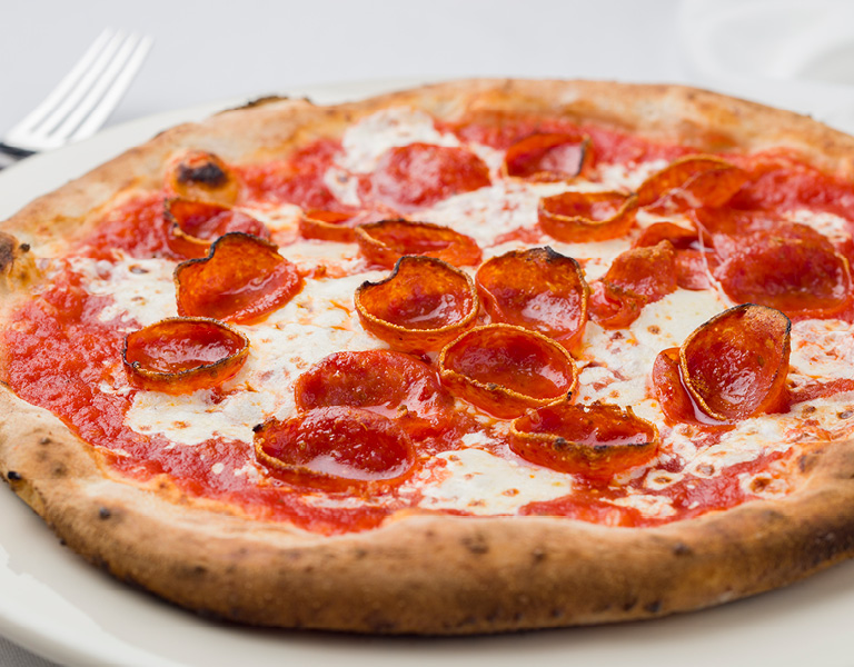 Pepperoni pizza served at Napolini in Anaheim, CA
